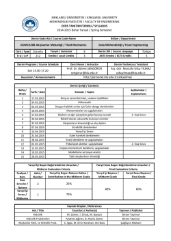 GDM13208 Ders Tanıtım Formu