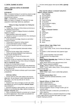 d&uuml;nyada n&uuml;fus ve ekonomik faaliyetler