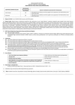 sosyal bilimler enstit&uuml;s&uuml; 2014-2015 &ouml;ğretim yılı bahar d&ouml;nemi ikinci