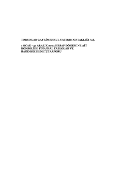Torunlar GYO Konsolide Finansal Tablolar