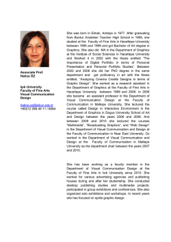 Associate Prof. Hatice &Ouml;Z Işık University Faculty of Fine Arts Visual