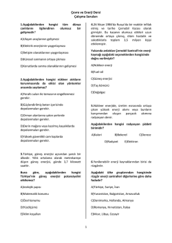 &Ccedil;alışma Soruları - Kırklareli &Uuml;niversitesi Personel Web Sistemi