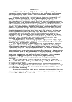 ASKOM NEDİR ? 24.03.2004 tarihli ve 25412 sayılı Acil Sağlık