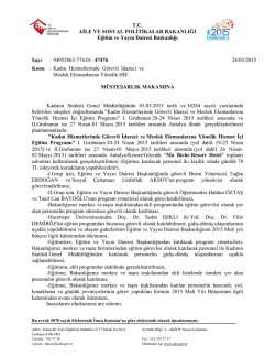 Onay - Eğitim ve Yayın Dairesi Başkanlığı