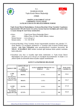 Satış duyurusu / &ouml;n bilgilendirme formu