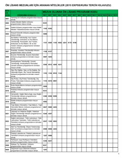 &ouml;n lisans mezunları i&ccedil;in aranan nitelikler (2015 ekpss/kura tercih