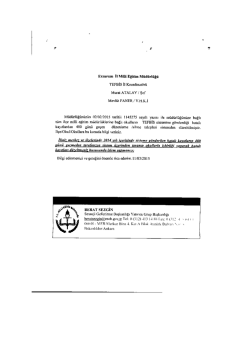 TEFBİS Kullanıcısı Atama ve D&uuml;zeltme İşlemleri Ek 1