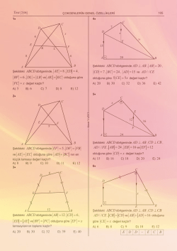 8 AE = , 4 ED = , 6 BF = , DL LB = KC = FC x 5 EF = , DF FB = EC = +