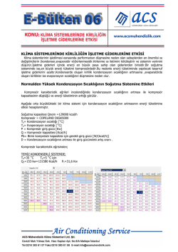 klıma sıstemlerınde kırlılıgın ısletme gıderlerıne etkısı