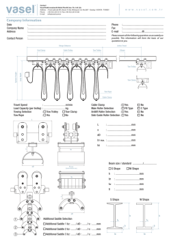 Order Form for I beam Festoon Systems