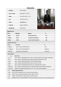 Do&ccedil;. Dr. Taner AK&Ccedil;ACI