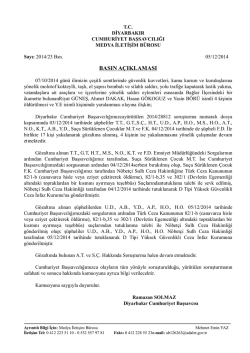 05.12.2014 tarihli basın açıklaması