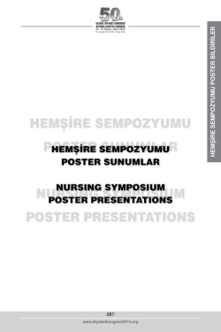 hemşire sempozyumu poster bildiriler