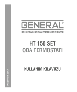 HT-150-SET Kablosuz Oda Termostatı Kullanma Kılavuzu