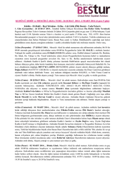 KUD&Uuml;S-&Uuml; ŞERİF ve MESCİD-İ AKSA TURU- 26 ŞUBAT