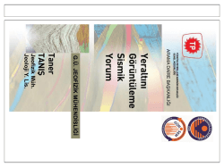 G.&Uuml;. JE OF İZ İK M&Uuml;H END İSL İĞ İ Jeofizik M&uuml; h. Jeoloji Y. Lis.