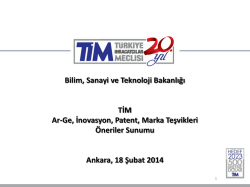 bilim teknoloji sanayi bakanlığı sunum pdf