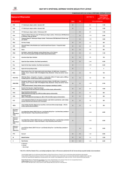 Opsiyonel Ekipmanlar