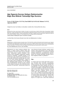 PDF - Uludağ &Uuml;niversitesi Tıp Fak&uuml;ltesi Dergisi