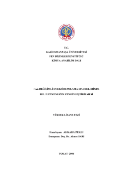 tc gaziosmanpaşa &uuml;niversitesi fen bilimleri enstit&uuml;s&uuml; kimya anabilim