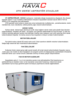 cfm serisi aspirat&ouml;r cihazları