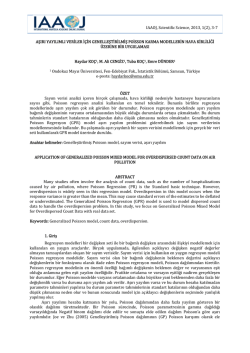 aşırı yayılımlı veriler i&ccedil;in genelleştirilmiş poisson karma modellerin