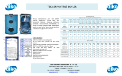 DTSB Serisi Tek Serpantinli Boiler