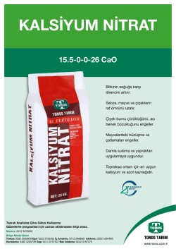 Kalsiyum Nitrat Kullanım Rehberi