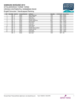 Engelli sporcular y&uuml;zme sonu&ccedil;ları