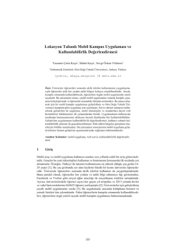 Lokasyon Tabanlı Mobil Kampus Uygulaması ve - CEUR