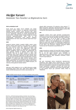 Meme, Akciğer ve Kolon kanseri &Ccedil;&ouml;z&uuml;m Parametreleri