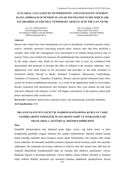 actuarial valuation by deterministic and stochastic