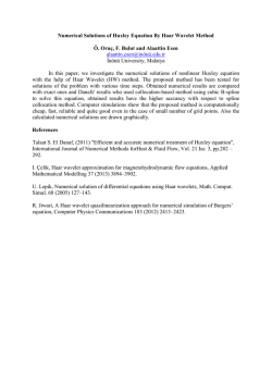 Numerical Solutions of Huxley Equation By Haar Wavelet Method Ö