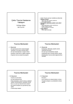 &Ccedil;oklu Travma Hastasına Yaklaşım Travma Merkezleri Travma