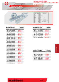Kremayer ﻿Fiyat Listesi