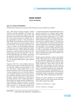 OZON TERAPİ - Ankara Akupunktur Derneği