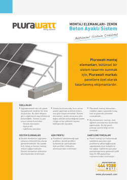 Beton Ayaklı Sistem