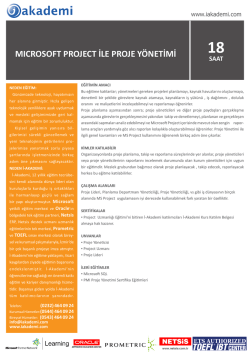 mıcrosoft project ile proje y&ouml;netimi