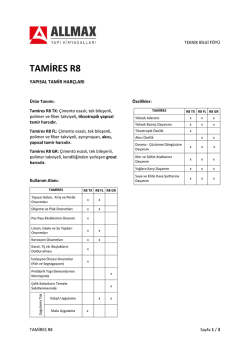 Tamires R8 GR - Allmax Yapı Kimyasalları