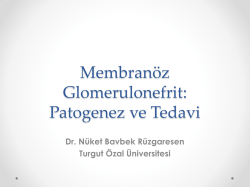 İdyopatik Membran&ouml;z Nefropati Tedavisi