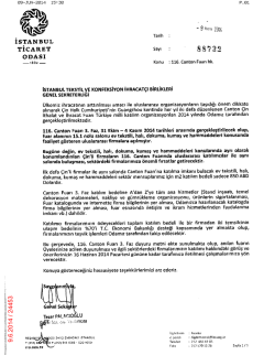 Ek - İstanbul Tekstil ve Konfeksiyon İhracat&ccedil;ı Birlikleri