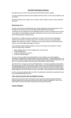 &Ccedil;evrimi&ccedil;i Vize Başvuru Kılavuzu Başlamadan &ouml;nce