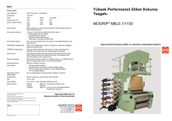 Yüksek Performanslı Etiket Dokuma Tezgahı