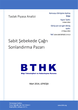 Sabit Şebekede &Ccedil;ağrı Sonlandırma Piyasa Analizi