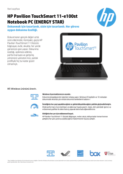 HP Pavilion TouchSmart 11-e100st Notebook PC (ENERGY STAR)