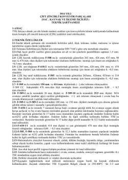2014 YILI &Ccedil;İFT ZİNCİRLİ KONVEY&Ouml;R PAR&Ccedil;ALARI