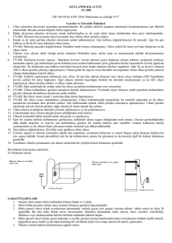 KULLANIM KILAVUZU AT&ndash;800 220&ndash;240 50 Hz 6.6W