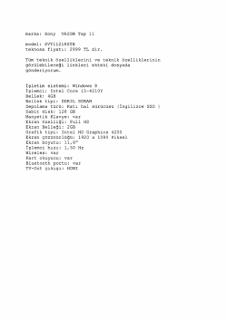 Sony VAIO&reg; Tap 11 model: SVT11218STB teknosa fiyati: 2999 TL