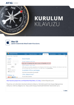 İşletim Sisteminde MetaTrader4 Kurulumu Mac OS
