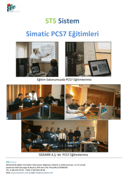 STS Sistem Simatic PCS7 Eğitimleri